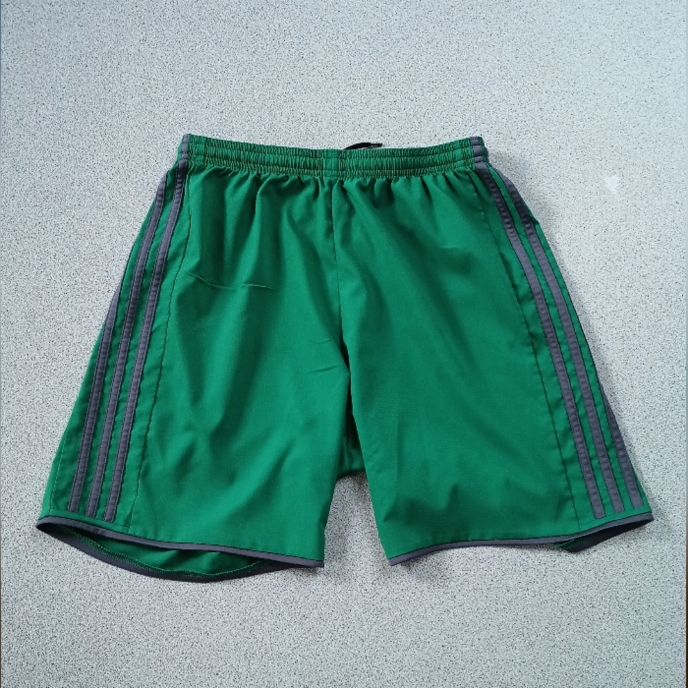 Green Adidas Athletic Men Shorts